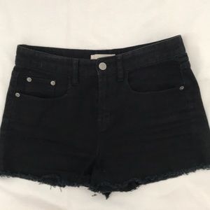 Black Jean Shorts